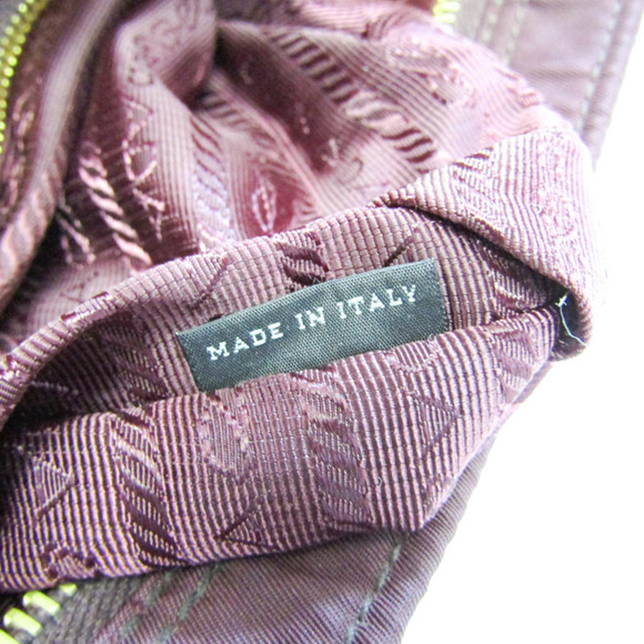 Prada Women's Leather,Nylon Shoulder Bag Bordeaux Brown - Picture 9 of 10